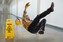 man mid fall
